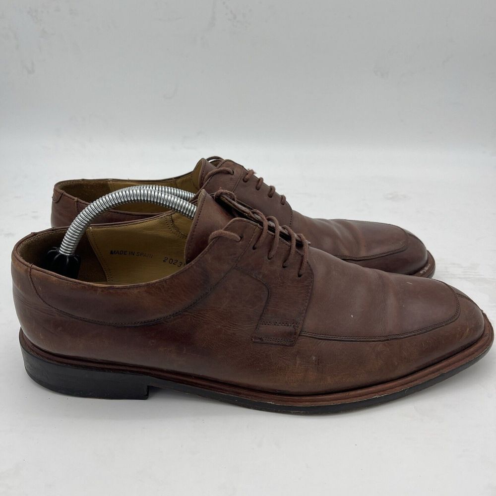 Mezlan Fiore Brown Leather Lace-Up Split Toe Apron Oxford Shoes Men's US 11 M - Picture 3 of 16